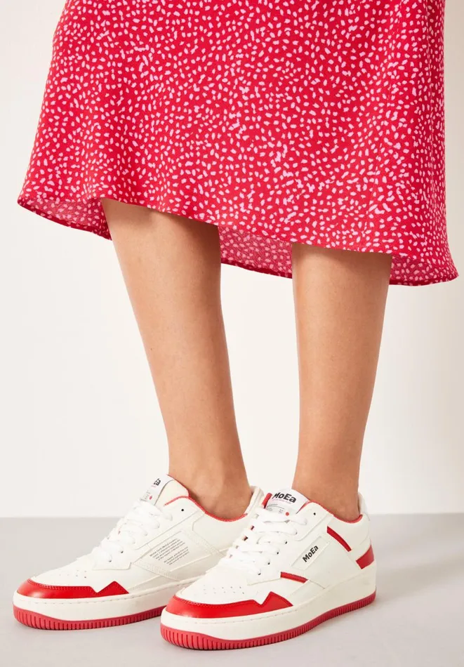 Hush Trainers Women MoEa GN130 Trainer White and Red