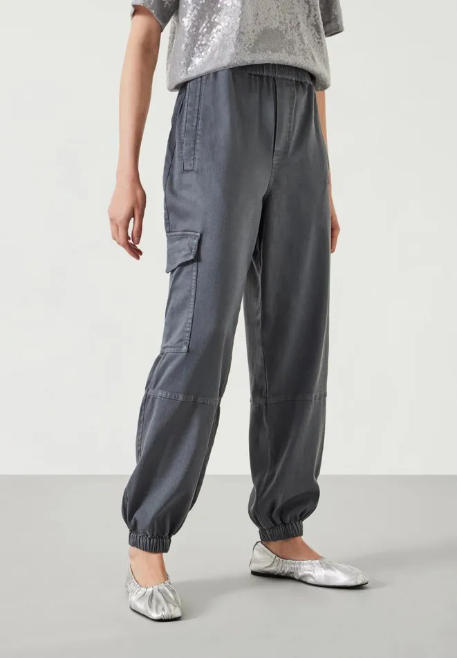 Hush Trousers Women Ava Washed Cargo Trousers Steel Blue Hush Trousers Women Ava Washed Cargo Trousers Steel Blue