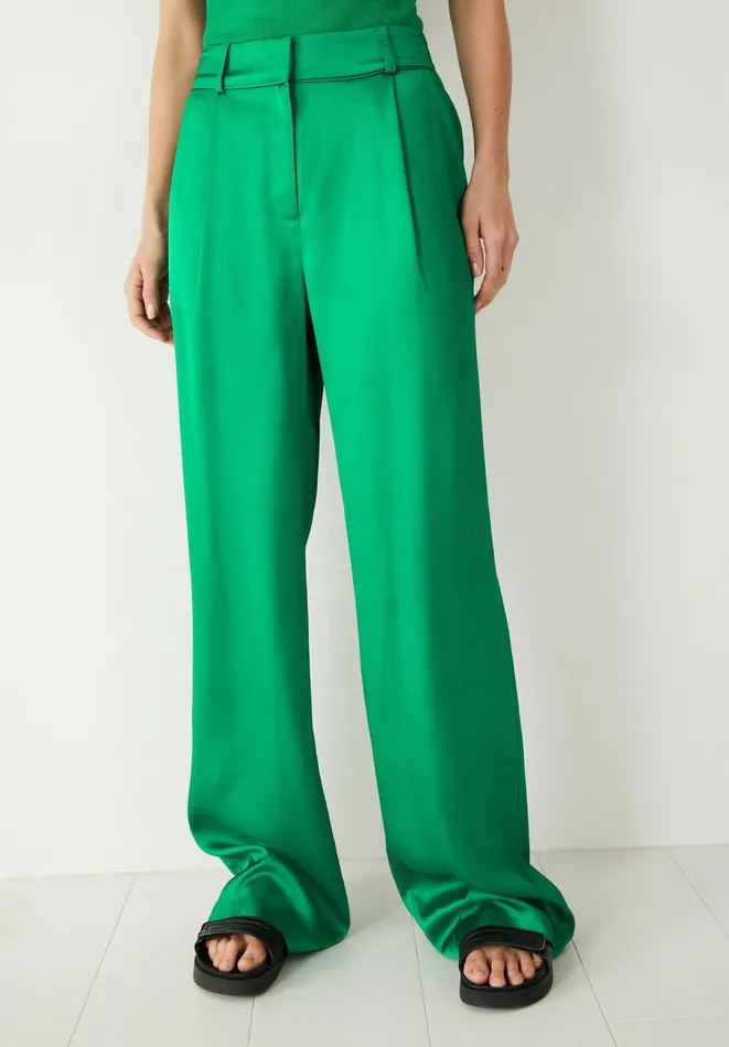 Hush Trousers Women Cecilly Satin Trousers Green Hush Trousers Women Cecilly Satin Trousers Green