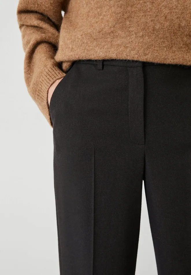 Hush Trousers Women Emily Wide Leg Wool Blend Trousers Chocolate Brown Hush Trousers Women Emily Wide Leg Wool Blend Trousers Chocolate Brown