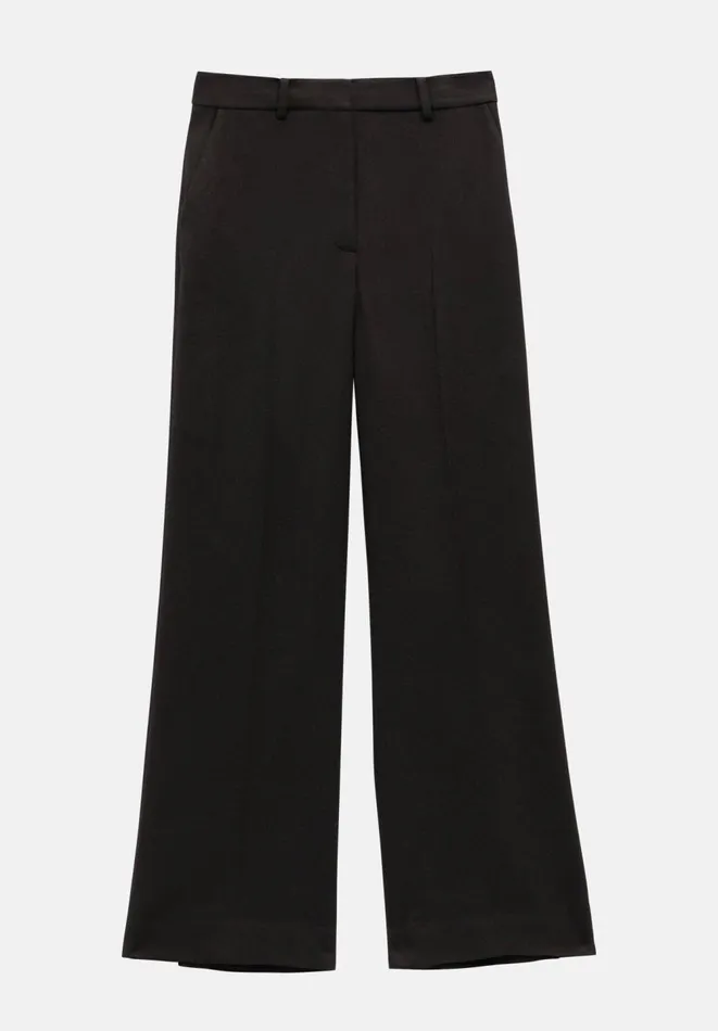 Hush Trousers Women Emily Wide Leg Wool Blend Trousers Chocolate Brown Hush Trousers Women Emily Wide Leg Wool Blend Trousers Chocolate Brown