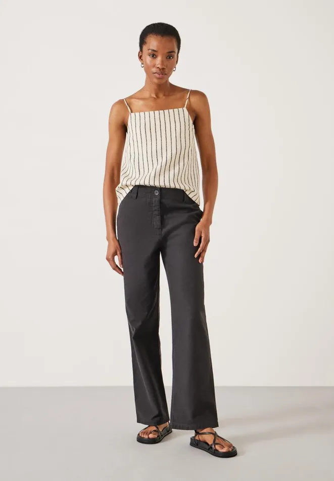 Hush Trousers Women Kia Washed Cotton Trouser Washed Black