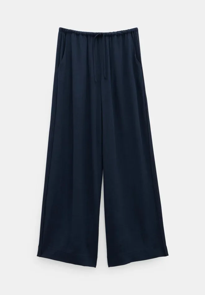Hush Trousers Women Lyra Oversized Tie Waist Trousers Deep Navy Hush Trousers Women Lyra Oversized Tie Waist Trousers Deep Navy