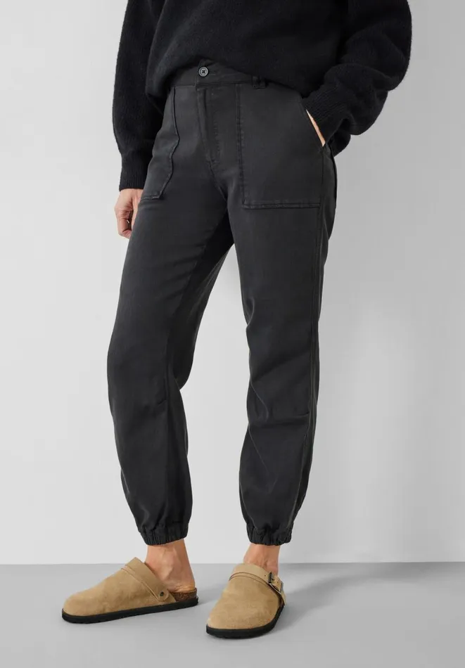 Hush Trousers Women Riley Washed Cargo Trousers Black Hush Trousers Women Riley Washed Cargo Trousers Black