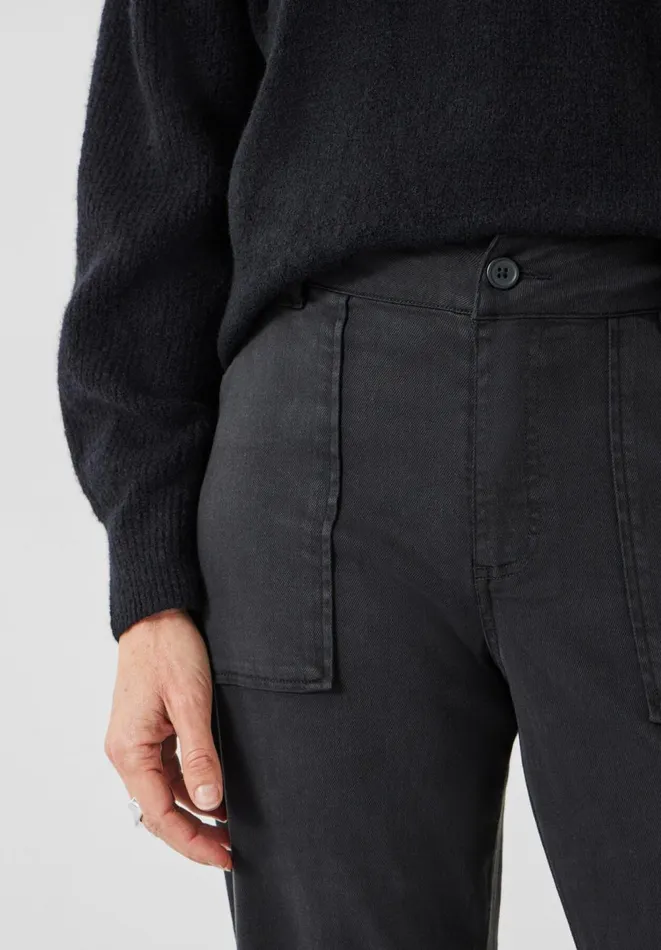 Hush Trousers Women Riley Washed Cargo Trousers Black Hush Trousers Women Riley Washed Cargo Trousers Black