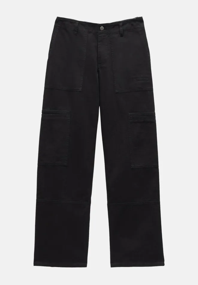 Hush Trousers Women Sydney Cotton Utility Trousers Washed Black Hush Trousers Women Sydney Cotton Utility Trousers Washed Black