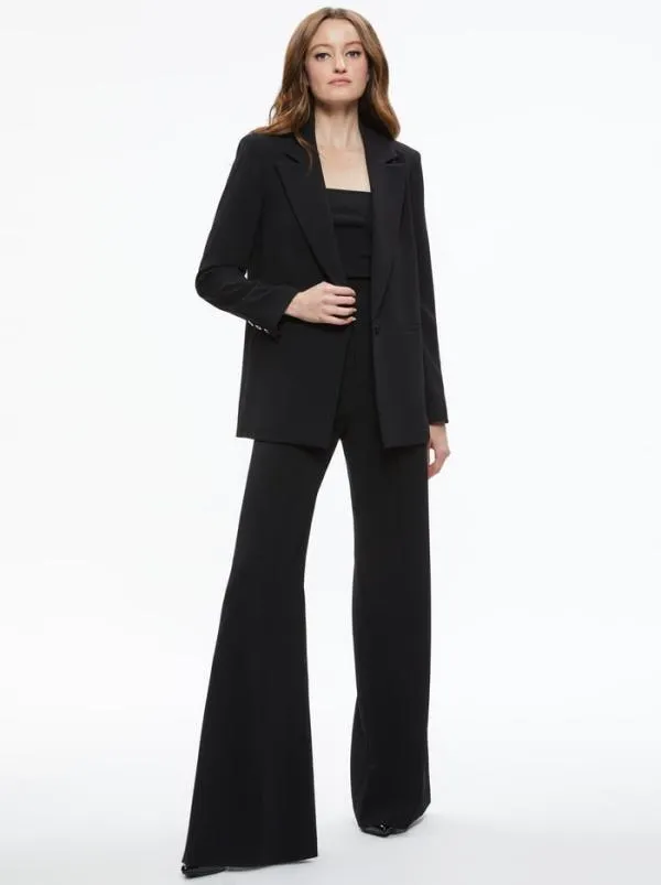 Jackets Coats Women Alice Olivia DENNY NOTCH COLLAR BOYFRIEND BLAZER Black