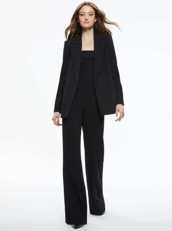 Jackets Coats Women Alice Olivia DENNY NOTCH COLLAR BOYFRIEND BLAZER Black