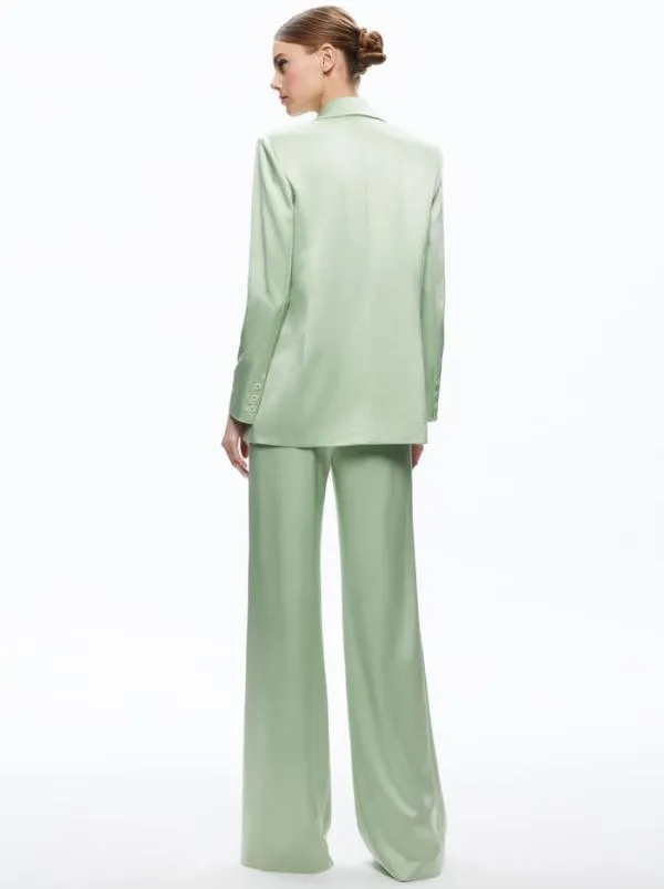 Jackets Coats Women Alice Olivia DENNY NOTCH COLLAR BOYFRIEND BLAZER Green Tea