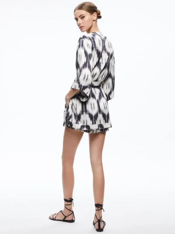Jackets Coats Women Alice Olivia DOMINO KIMONO WITH TIE BELT Classic Ikat