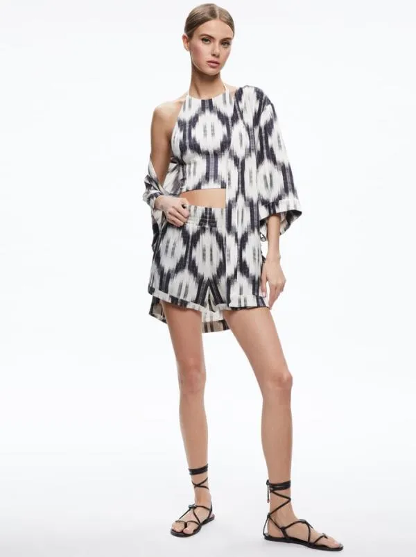 Jackets Coats Women Alice Olivia DOMINO KIMONO WITH TIE BELT Classic Ikat