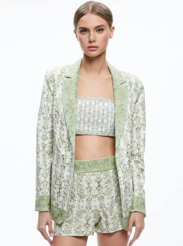 Jackets Coats Women Alice Olivia MACEY NOTCH COLLAR FITTED BLAZER Republic Geo Jackets Coats Women Alice Olivia MACEY NOTCH COLLAR FITTED BLAZER Republic Geo