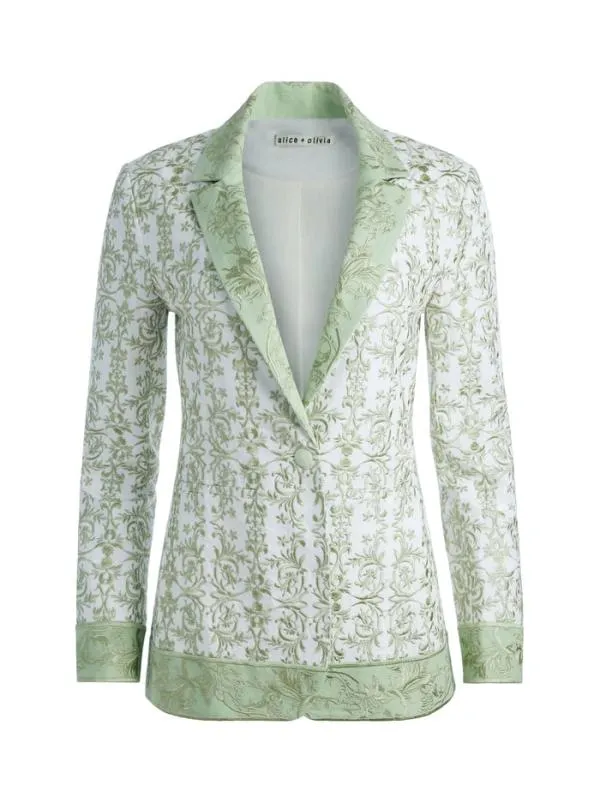 Jackets Coats Women Alice Olivia MACEY NOTCH COLLAR FITTED BLAZER Republic Geo