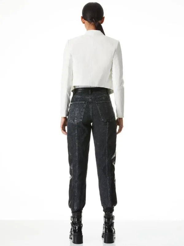 Jackets Coats Women Alice Olivia NEW HARVEY LEATHER JACKET White