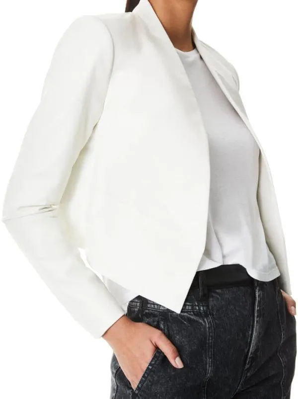 Jackets Coats Women Alice Olivia NEW HARVEY LEATHER JACKET White