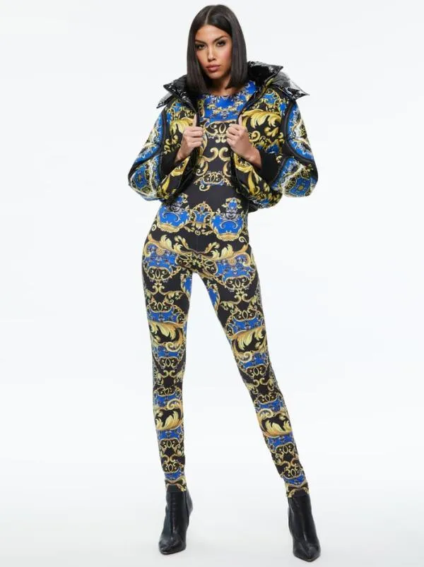 Jackets Coats Women Alice Olivia ROBENA REVERSIBLE CROPPED PUFFER JACKET Regal Romance Sapphire