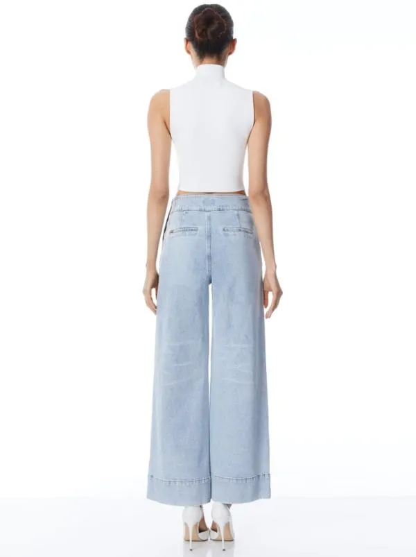 Jeans Women Alice Olivia DONALD HIGH WAISTED JEAN Rockstar Blue