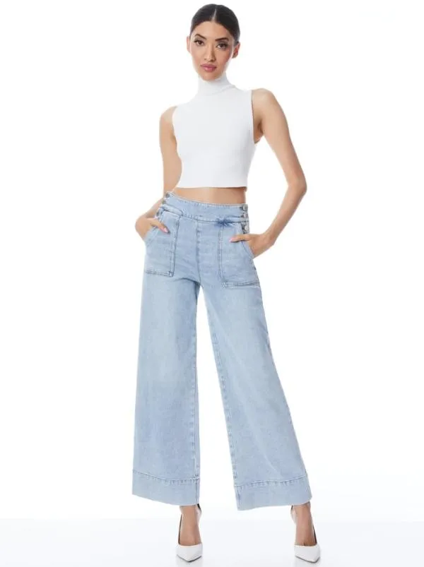 Jeans Women Alice Olivia DONALD HIGH WAISTED JEAN Rockstar Blue