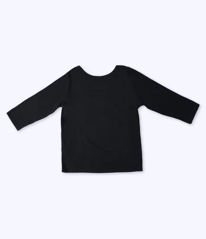 Kids Black Candy Corn Boo Embroidered Gracie Top Halloween Unique Vintage Tops