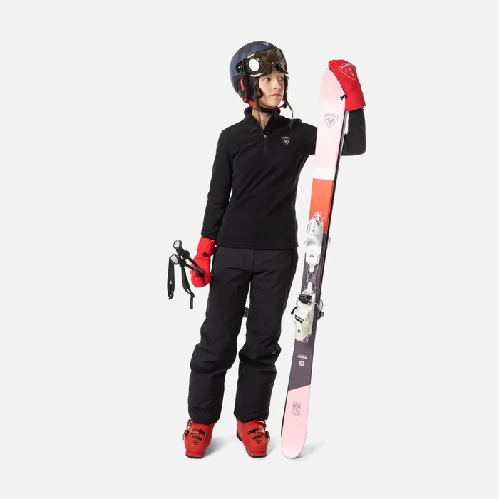 Kids Girls039 HalfZip Fleece Black200 Rossignol Layers