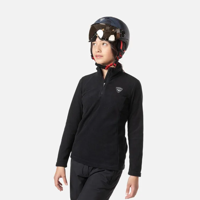 Kids Girls039 HalfZip Fleece Black200 Rossignol Layers