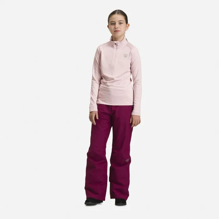 Kids Girls039 HalfZip Stretch Fleece Midlayer Powderpink337 Rossignol Layers