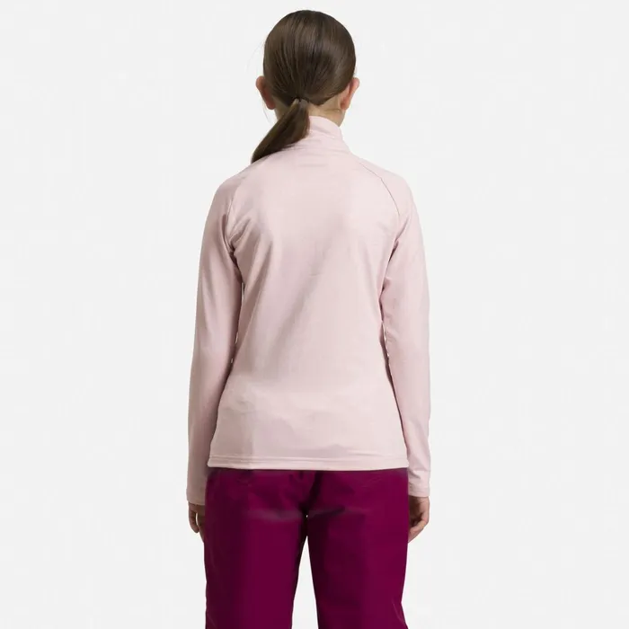 Kids Girls039 HalfZip Stretch Fleece Midlayer Powderpink337 Rossignol Layers