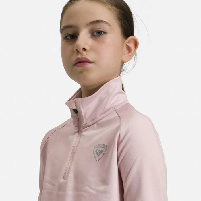 Kids Girls039 HalfZip Stretch Fleece Midlayer Powderpink337 Rossignol Layers