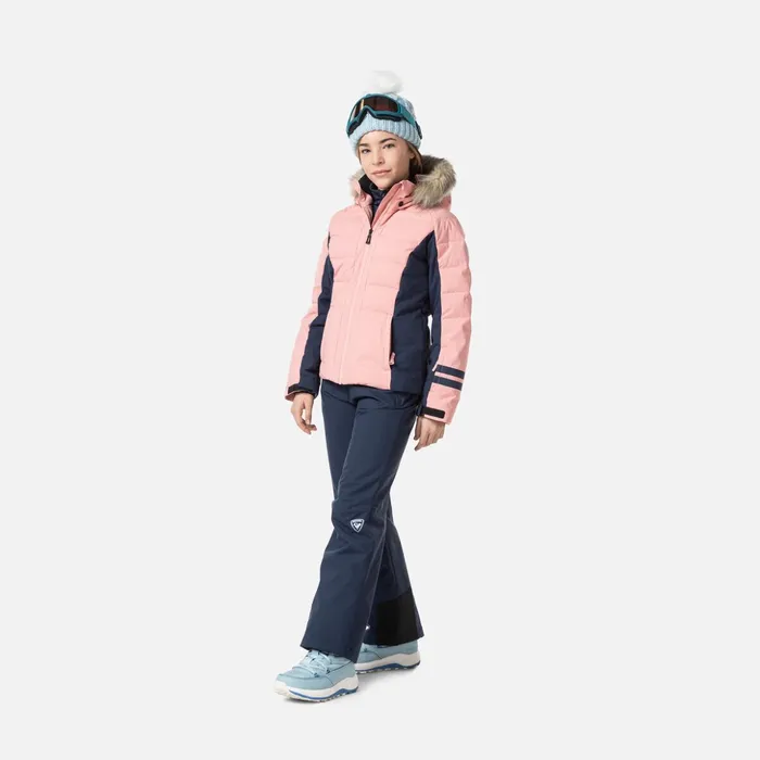 Kids Girls039 Polydown Ski Jacket Cooperpink Rossignol Ski Jackets