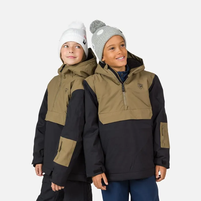 Kids Juniors039 Bicolor Anorak Ski Jacket Black200 Rossignol Ski Jackets