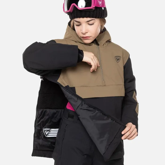 Kids Juniors039 Bicolor Anorak Ski Jacket Black200 Rossignol Ski Jackets