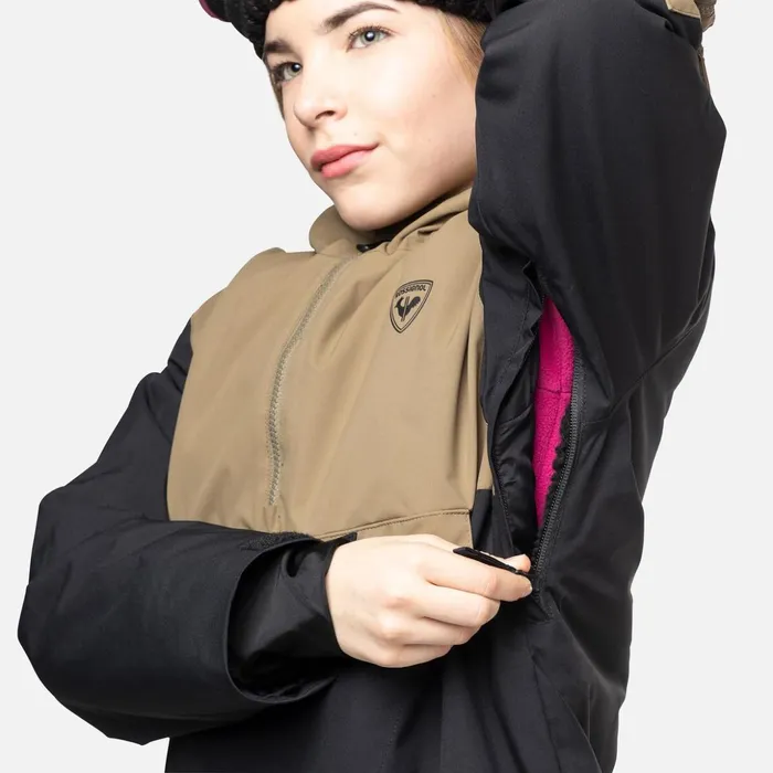 Kids Juniors039 Bicolor Anorak Ski Jacket Black200 Rossignol Ski Jackets