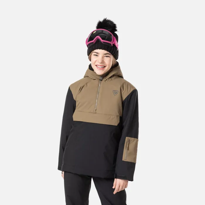 Kids Juniors039 Bicolor Anorak Ski Jacket Black200 Rossignol Ski Jackets