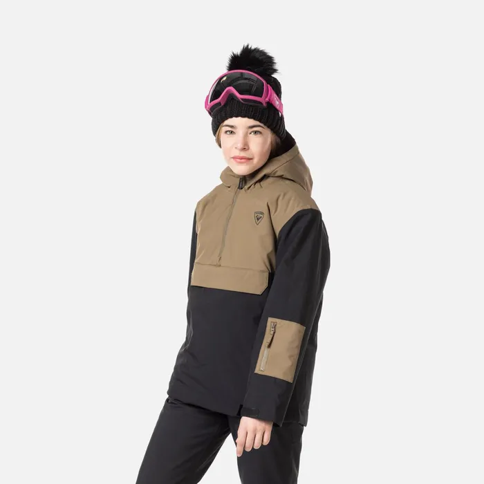 Kids Juniors039 Bicolor Anorak Ski Jacket Black200 Rossignol Ski Jackets