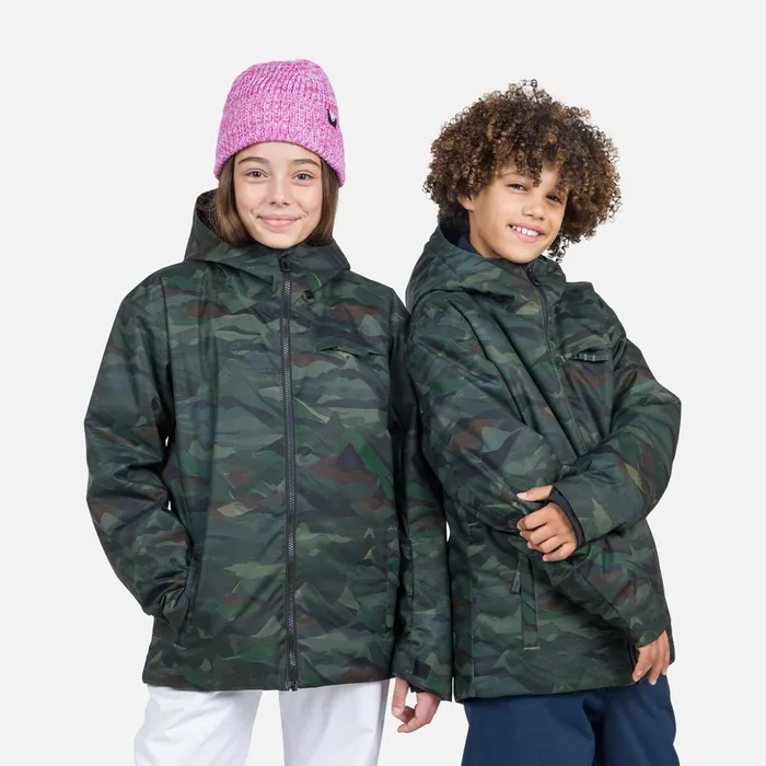 Kids Juniors039 Printed Ski Jacket Ebonymountaincamo Rossignol Ski Jackets