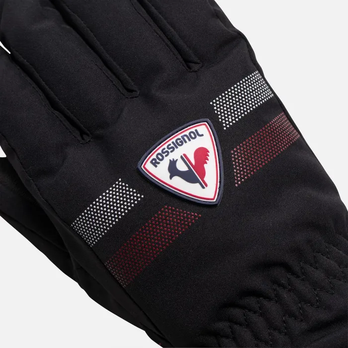 Kids Juniors039 ROC Waterproof Ski Gloves Black200 Rossignol Accessories