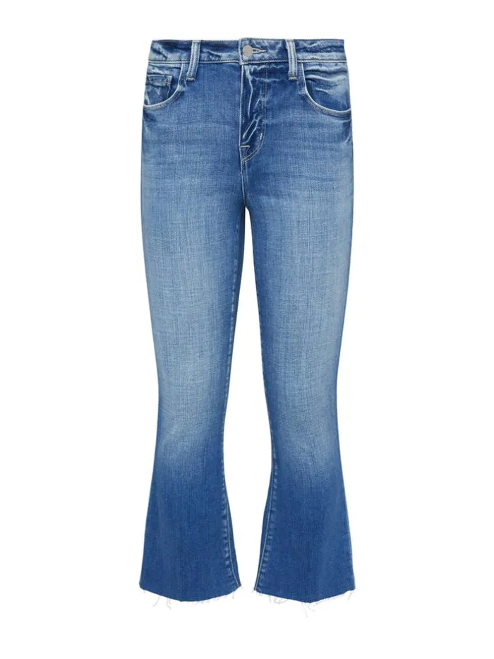 L039Agence Aged Denim Women Kendra Cropped Flare Jean Balboa
