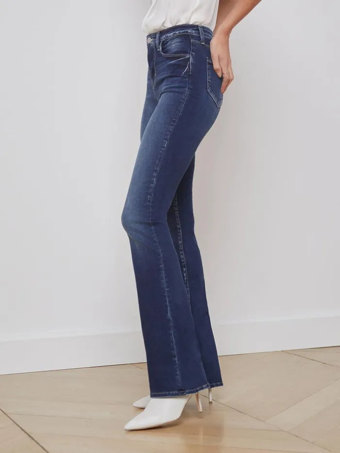 L039Agence Aged Denim Women Selma Bootcut Jean Columbia