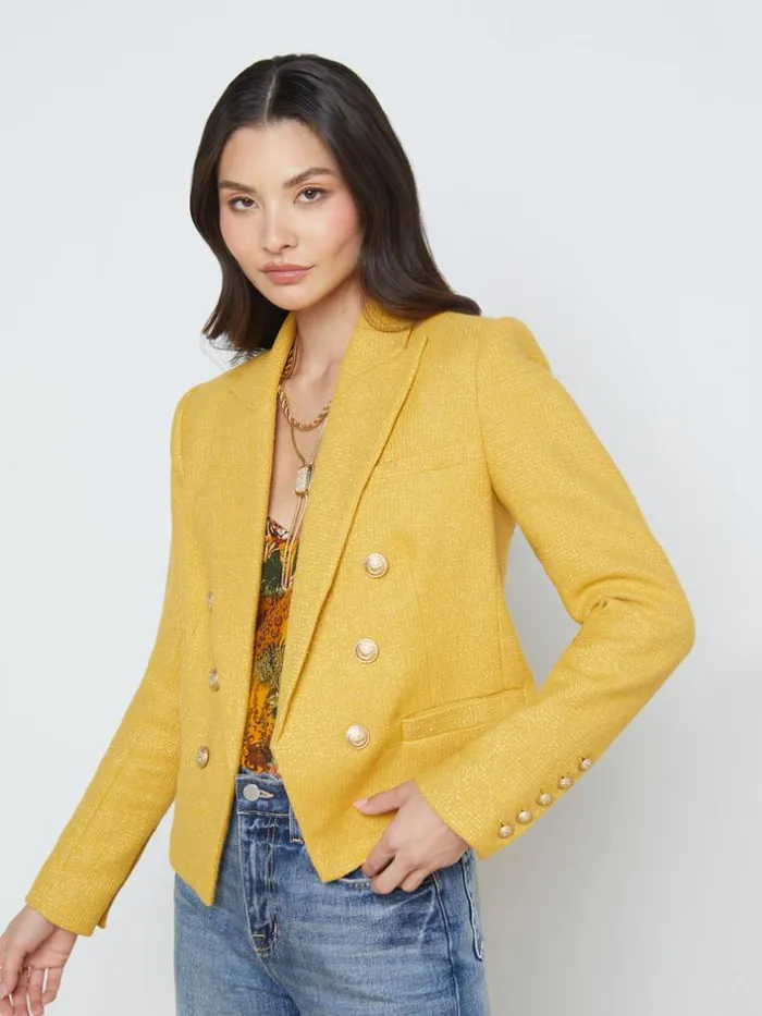 L039Agence Blazers and Jackets Women Brooke OpenFront Blazer Citrinegold