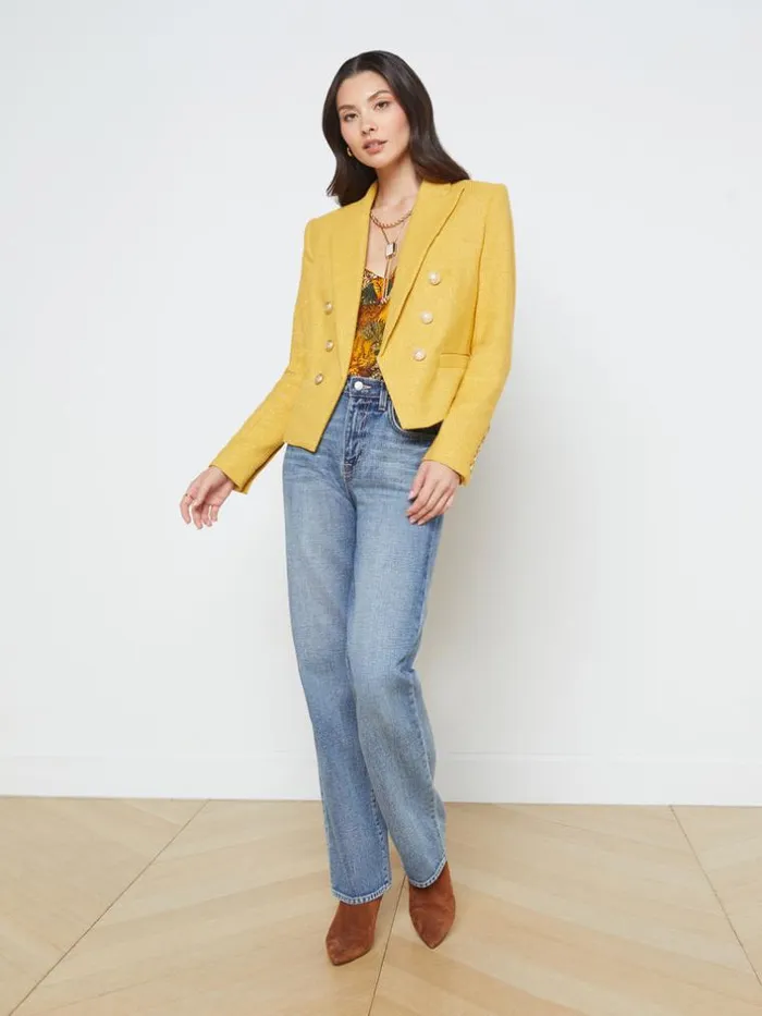 L039Agence Blazers and Jackets Women Brooke OpenFront Blazer Citrinegold