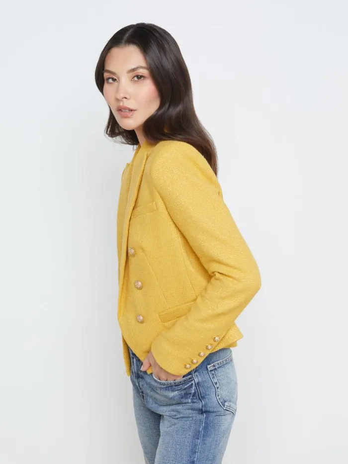 L039Agence Blazers and Jackets Women Brooke OpenFront Blazer Citrinegold