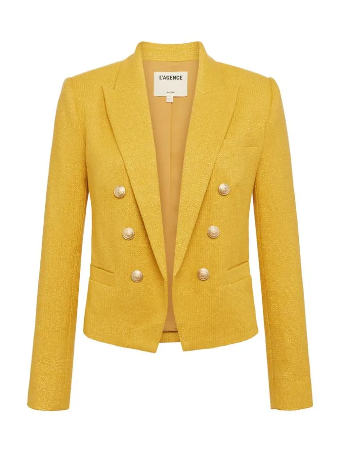L039Agence Blazers and Jackets Women Brooke OpenFront Blazer Citrinegold
