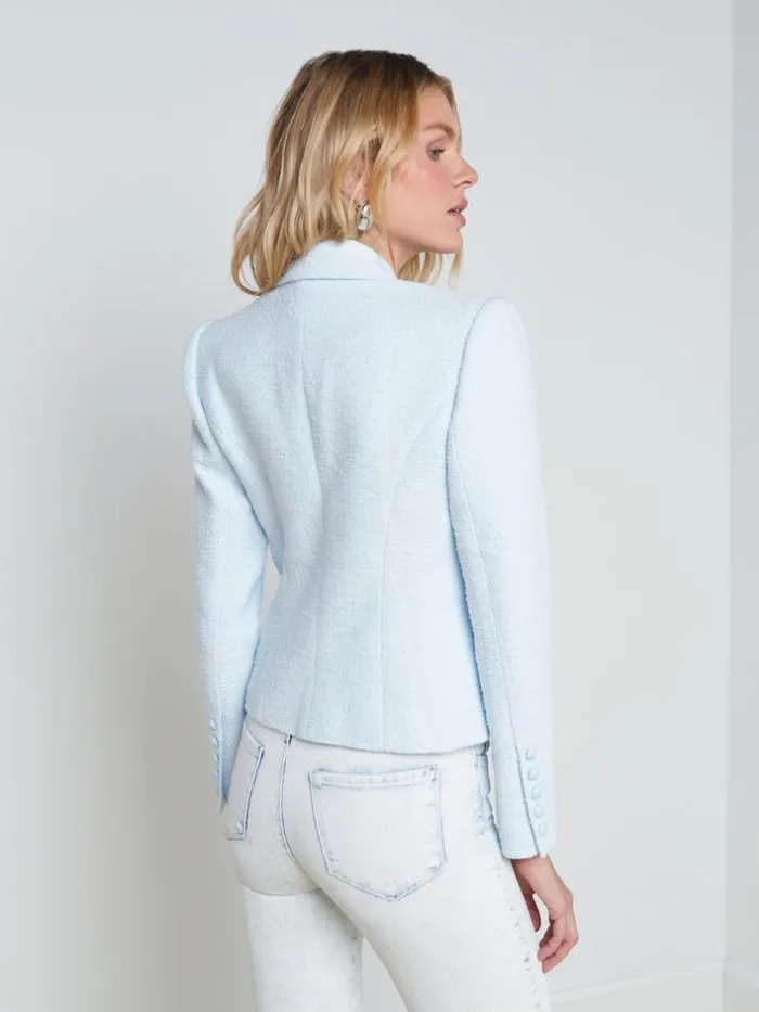 L039Agence Blazers and Jackets Women Brooke OpenFront Blazer Ice Water