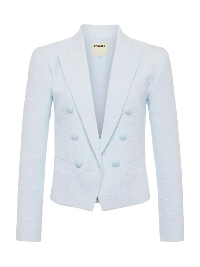 L039Agence Blazers and Jackets Women Brooke OpenFront Blazer Ice Water