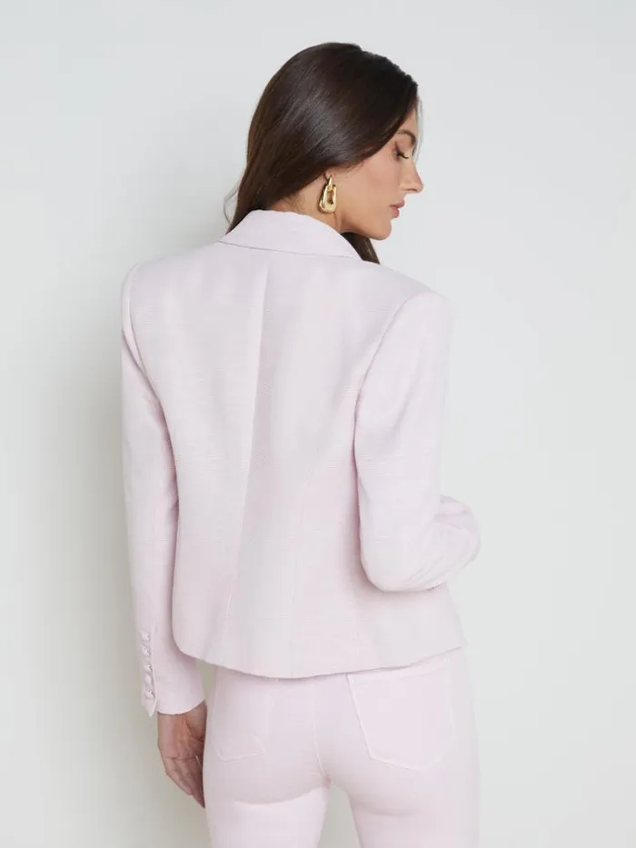 L039Agence Blazers and Jackets Women Brooke OpenFront Blazer Lilac Snowsketch Chain