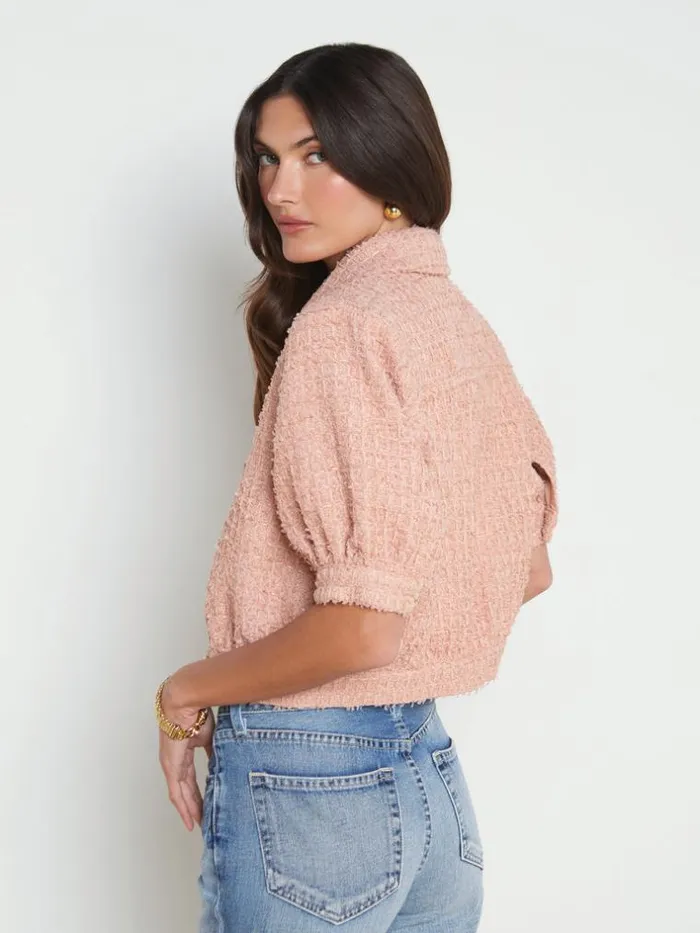 L039Agence Blazers and Jackets Women Cove Cropped Jacket Dusty Pink