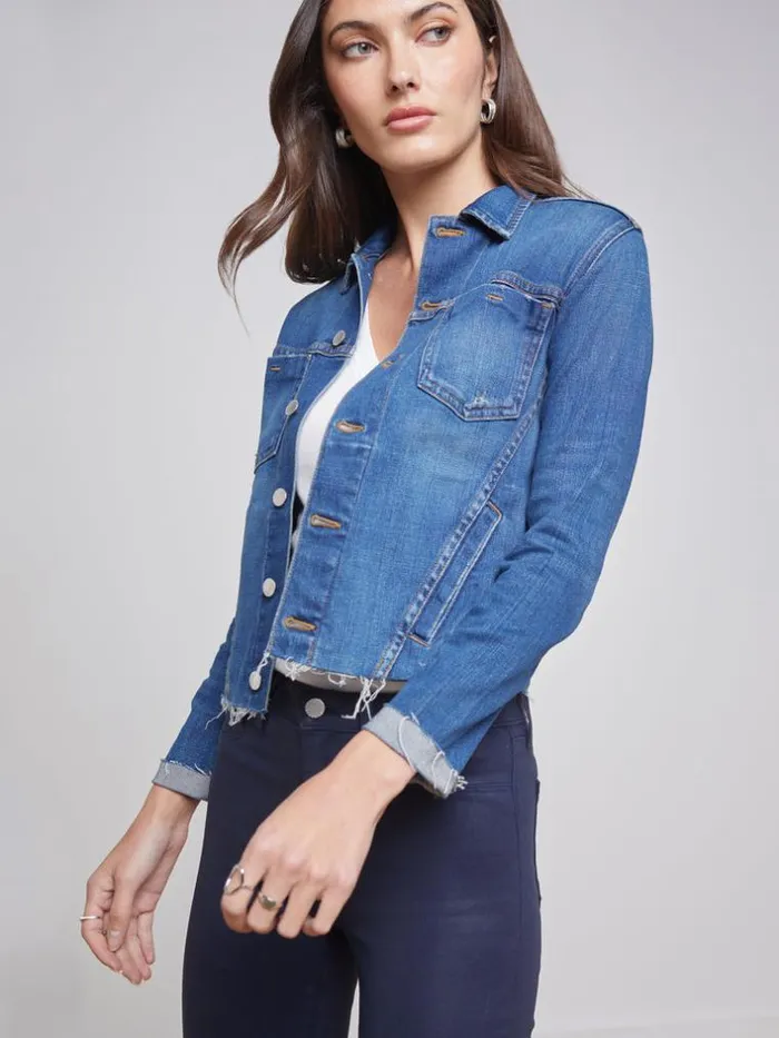 L039Agence Blazers and Jackets Women Janelle Denim Jacket Authentique