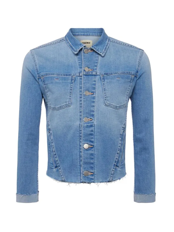 L039Agence Blazers and Jackets Women Janelle Denim Jacket Omaha