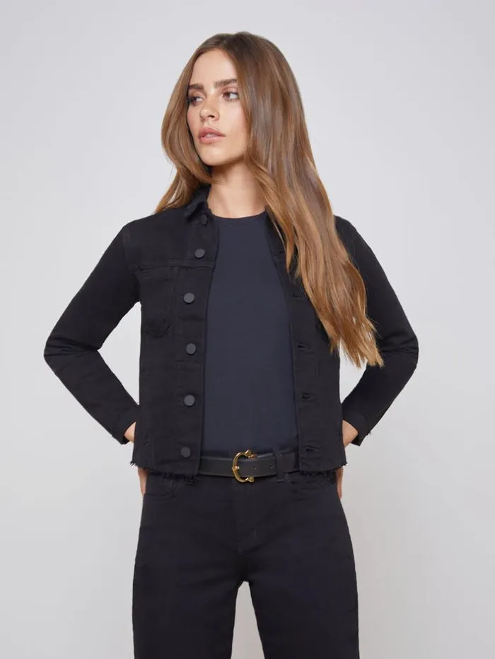 L039Agence Blazers and Jackets Women Janelle Denim Jacket Saturated Black