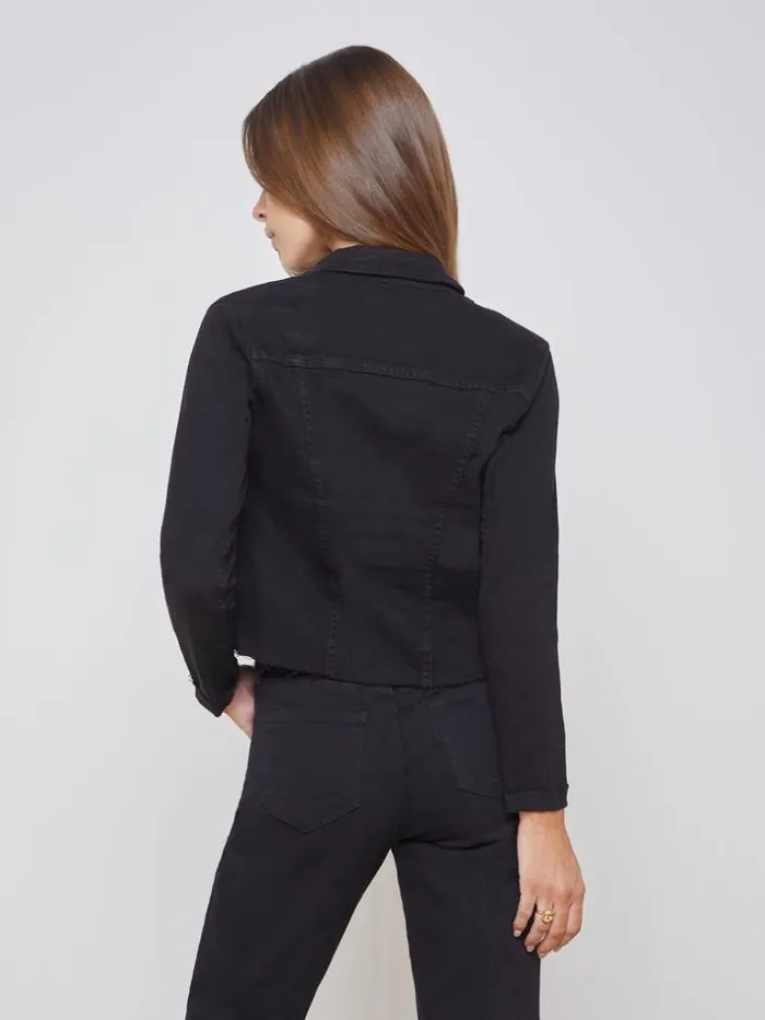 L039Agence Blazers and Jackets Women Janelle Denim Jacket Saturated Black